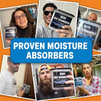 Moisture Absorber 4 Pack with Activated Charcoal Dehumidifier Bucket, Unscented Odor Absorber for Closet Basement Bathroom