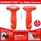 Car Window Breaker, Safety Hammer - 3 in 1 Escape Tools, Window Breaker Seatbelt Cutter, Roadside Emergency Kit with Light Re