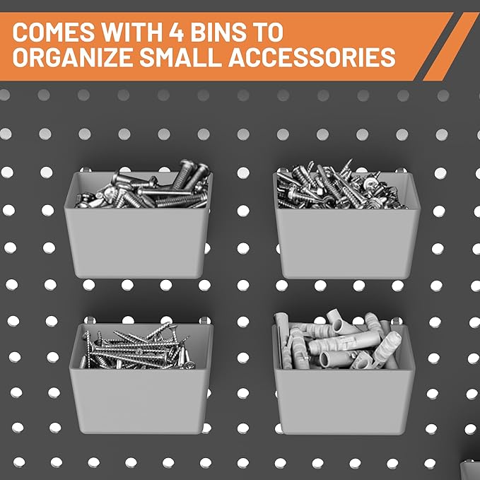 Ultrawall 120-Piece Pegboard Hooks Set, Peg Board Organizer Accessories with Bins for Hanging Various Tools in Garage, Kitche