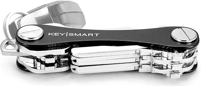 KeySmart Classic - Compact Key Holder and Keychain Organizer (up to 14 Keys) (Black)