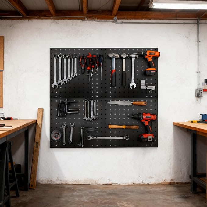 50-Piece Pedboard Hook Set, Durable Metal Hooks for Tool Hangging, Workshop, Garage and Home Organization