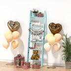 Honest Blanket Ladders for The Living Room, 6-Tier Blanket Holder, Wall-Leaning Blanket Rack, Ladder Shelves, Wooden Quilt La