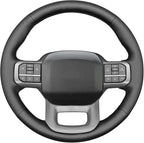 MEWANT Steering Wheel Covers for Ford F-150 2021-2025 / F-150 Lightning 2022-2025 Hand-Stitched F150 Steering Wheel Wrap