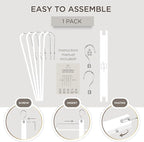 MORALVE Pants Hangers Space Saving - European Beechwood Scarf and Jean Hangers - Closet Organizer and Space Saver Pant Rack, 