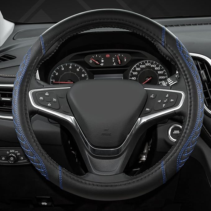 West Llama Customized Auto Car Steering Wheel Cover for Chevy Silverado,Tahoe,Equinox,Traverse,Trailblazer,Colorado (Diamond 