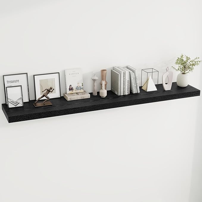 Dreamland 72 Inches Floating Shelves for Wall, 9.8" Deep Long Floating Shelves Set of 1, Large Display & Storage Shelf, Wall 