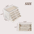 5 Drawers Necklace Organizer Storage, Tray with Clear Lid, Dustproof Velvet Necklaces Holder Storage Display Case, Necklace T
