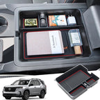 PIMCAR Center Console Organizer for 2023-2026 Honda Pilot, 2024-2026 Honda Ridgeline/Passport Upgrade Design Tray Accessories Interior Armrest Box Divider ABS Plastic Material-Red Trim