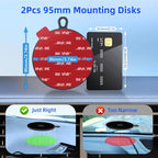 pop-tech Adhesive Dashboard Mounting Disk: 95mm Dash Pad Mount Disc for Suction Cup & Vacuum Phone Holder - 2 Packs 3.74" High Bond Car Sticky Base Plate for Garmin & Tomtom GPS DashCam