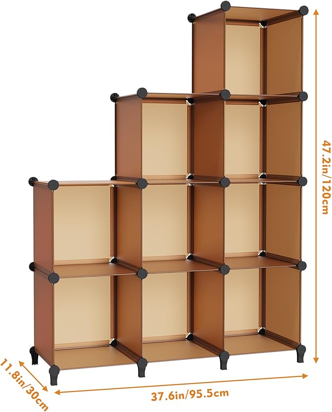 HOMIDEC Closet Organizers and Storage, 9 Cube Storage Organizer Cubes, Portable Closet Organizer Shelves for Clothes, Bedroom