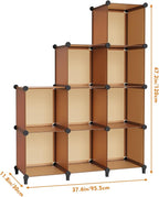 HOMIDEC Closet Organizers and Storage, 9 Cube Storage Organizer Cubes, Portable Closet Organizer Shelves for Clothes, Bedroom