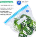Sous Vide Bags Reusable 27Pcs, BPA Free Food Vacuum Sealer Bag, Food Storage Bags, Vacuum Zipper Bags for Sous Cooking - 20Pc