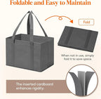 Lifewit Reusable Grocery Bags, Heavy Duty Foldable Shopping Bags with Reinforced Handles, Extra Large Utility Tote Stay Open, Sturdy Standing Carry Box for Kitchen, Car Trunk, 24L Mixed Color, 6 Packs