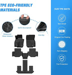 Nilight TPE Floor Mats for Mazda CX-90 & CX90 PHEV 7 Seats 2024 2025 2026 All Weather Custom Fit Heavy Duty Floor Liners