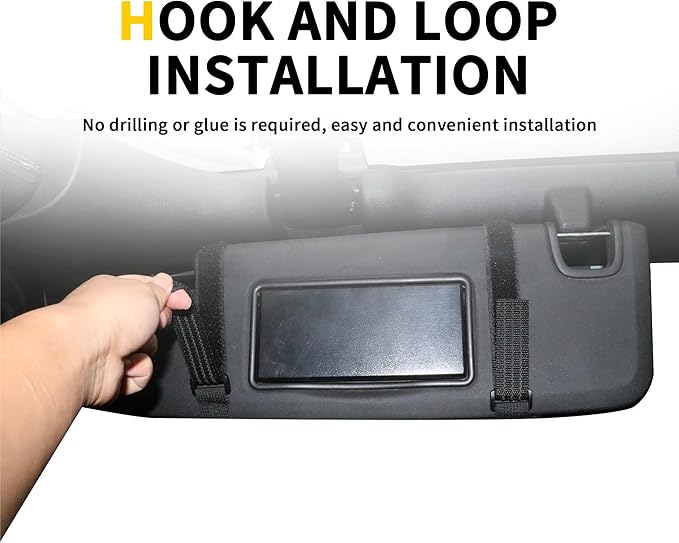 Tactical Sun Visor Organizer Visor Storage Compatible with 2012-2018 Jeep Wrangler JK 2/4 Door Accessories Car Sun Visors Sunglasses Holder Webbing Molle Panel, 2x Driver Passenger