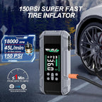8000A Jump Starter with Air Inflator/Deflator Compressor, 65W Charging Car Battery Jump Starter (All Gas/16L Diesel),
