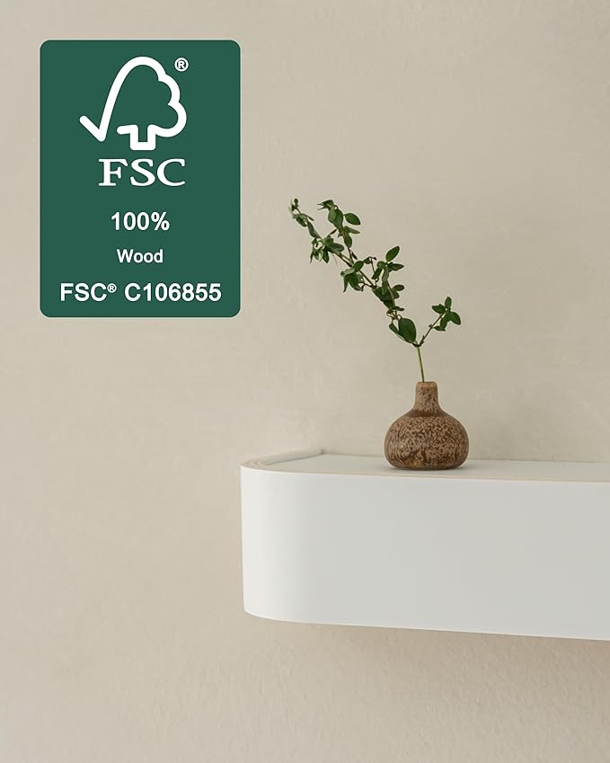 Kazai. Key Holder 'Toke' | Minimalist Key Hook Design from Berlin | Modern Key Holder Wall Mount with Wooden Shelf | Key Rack