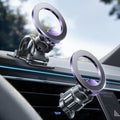 LISEN for MagSafe Car Mount [2026 Strong Magnets] Magnetic Phone Holder for Your Car [Vent&Dash] Magnet Cell Phone Holder Mount Cradle Car Accessories Kits for Men Women Purple