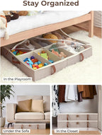 Under Bed Shoe Storage Organizer with Wooden Hangers