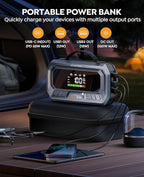 YaberAuto 12-in-1 Jump Starter with Air Compressor 8000A 160PSI 65W Charging, Portable Car Battery Jump Starter (All Gas/14L