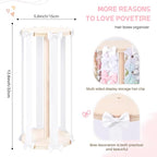 POVETIRE Bow Holder for Girls Hair Bows,Pink Hair Bow Organizer, Hair Clips Stand Hair Accessories Rack Display Decors Baby N