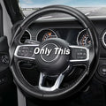 3-Piece Carbon Fiber Steering Wheel Cover, Custom Fit for Jeep Wrangler 2018-2026 Gladiator 2020-2026,Quick Install Ultra-Thin & Non-Slip,Interior Car Accessories for Men Women(Matte Black)