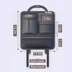 Car Seat Back Organizer with 5 Pockets, Backseat Storage Organizer for Travel, Water-Resistant, Easy Install, Keeps Car Tidy