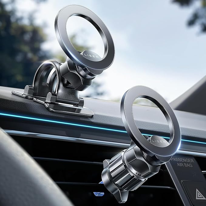 LISEN for MagSafe Car Mount, [Upgrade 2026 Ultra Magnets] Magnetic Phone Holder for Your Car Cell Phone Holder Mount for Air Vent Car Accessories for Men Women fit iPhone 17 16 15 14 13 12 Pro Max