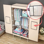Portable Closet Clothes Organizer 34in Simple Non-Woven Fabric Wardrobe Closet Multi-Functional Clothes Storage Cabinet with 