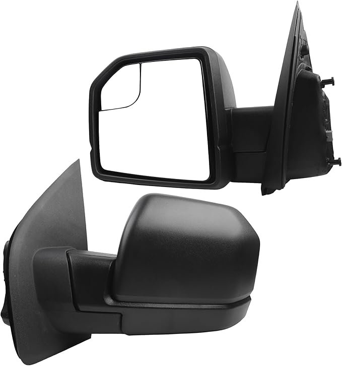 Dasbecan Left Driver Side Door Mirror Compatible with Ford F150 2015-2020 Non-Heated With Blind Spot glass Without Turn Signal Light Without Puddle Light Replace#FL3Z17683AK (3Pins) Black