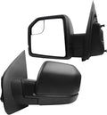 Dasbecan Left Driver Side Door Mirror Compatible with Ford F150 2015-2020 Non-Heated With Blind Spot glass Without Turn Signal Light Without Puddle Light Replace#FL3Z17683AK (3Pins) Black