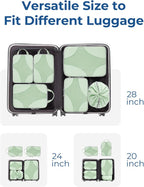 BAGSMART Compression Packing Cubes for Travel, Compressible Luggage Organizer for Cruise Ship, Lightweight Travel Essentials 
