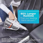 BLACK+DECKER Dust Buster Hand Held Vacuum Cordless Rechargeable, Portable Vacuum for Car, Extended Runtime, Powerful Suction,