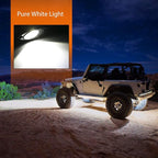 Nilight LED Rock Light 4PCS Underglow Wheel Well Pods Waterproof Exterior Underbody Roof Rack Side Lamps for Car Truck Pickups ATV UTV SUV Motorcycle Boat, White Color