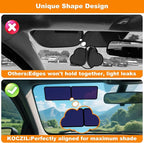 Square Static Cling Car Window Shades for Windshield & Side Windows – Universal Fit (9.84" x 7.09") Driver Side Window Sunshade, Glare-Reducing Window Cover with Durable Mesh & Dark PVC Film