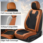 Coverado Car Seat Cover, Front Seat Cover, 2PCS Car Seat Protector, Seat Covers for Cars, Breathable Faux Leather Car Seat Cu