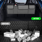 Car Trunk Organizer, Waterproof Backseat Hanging Large Storage with Adjustable Straps, Collapsible Cargo Bag with 4 Pockets,