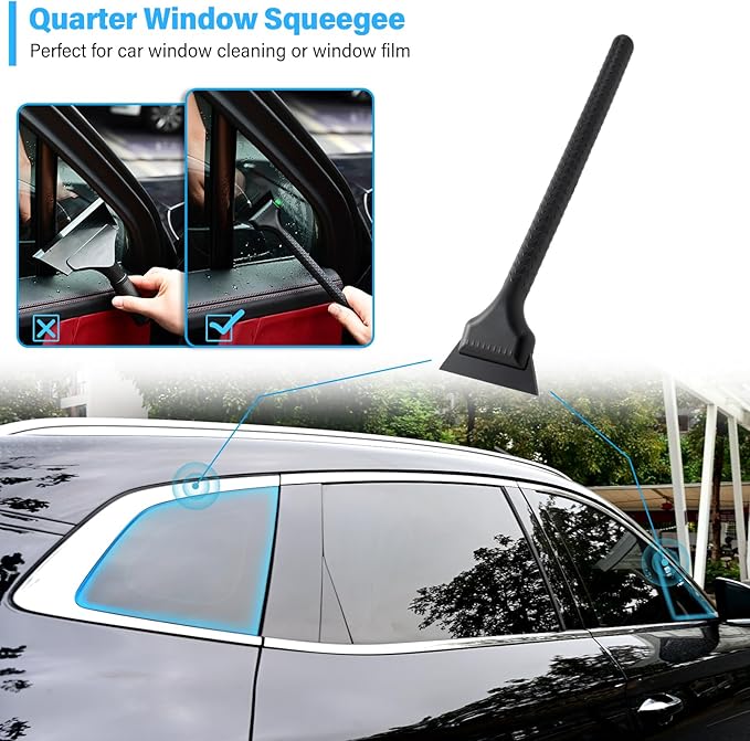 Gomake Vinyl Wrap Tool Kit for Car Window Tint Installation with Magnet Holder, Rubber & Vinyl Squeegees, Shank Gasket, Mini Quarter Squeegee