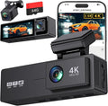 4K 3 Channel Dash Cam Front and Rear,4K+2.5K+1080P Dash Camera for Cars Inside,3.2" Screen Dash Camera for Cars, WiFi APP Con