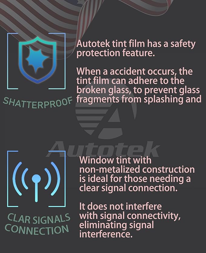AUTOTEK Precut Windows Tint Film Windshield Strip Cars Sun Blocking Protection Privacy Anti Shatter Glass 2 Ply Computer Cut 35% Tint Shade for Chevrolet Trailblazer 2021-2026