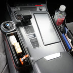 2 Pack Car Seat Gap Filler,Multifunctional PU Leather Car Storage with Cup Holder Front seat Automotive Consoles Organizers Storage Box Front Seat for Men Driver and Passenger Side (for 2 Sides)
