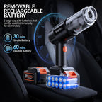 Car Vacuum Portable Cordless, 50000Pa High Power Rechargeable Dust Buster with 2 Batteries & Charger, 6-in-1 Handheld Vacuum 