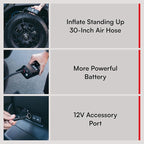 Viair Every Vehicle Carry EVC31 PRO - rechargeable, portable air compressor, dual power source, LED gauge w/preset - Tire Inflator Ideal for LT truck & suv's, cars, motorcycles, & E-bikes