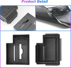 SXCY 2PCS for 2025 2026 Ford Explorer Center Console Organizer 2020-2024 2025 2026 Explorer Accessories 2024 2025 2026 Explorer Armrest Console Tray(Updated Double Layers with Tissue Storage Funtion)
