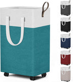 HomeHacks 75L Rolling Laundry Basket with Wheels, Collapsible & Waterproof Laundry Hamper, Mobile Clothes Hamper, Storage Lau