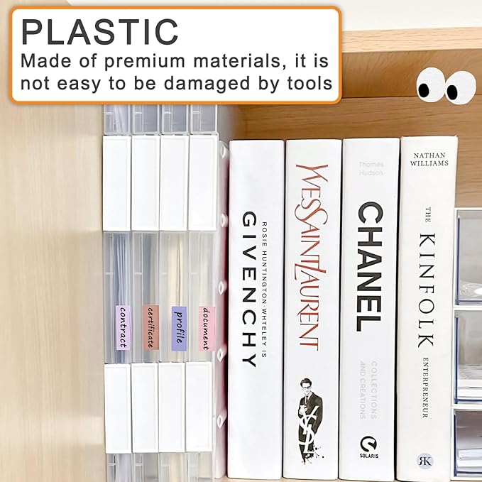 LonlyEagle 6 Pack A4 File Portable Project Case, Plastic Storage Box for 8.5" x 11" Letter Paper, Documents Magazines Holder 