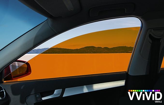 VViViD Colorful Transparent Vinyl Car Window Tinting 30 Inch x 60 Inch 2 Roll Pack (Orange)