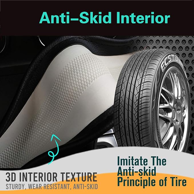 PINCTROT D Shaped 14 Inch Small Sized Steering Wheel Cover Great Grip with 3D Honeycomb Anti-Slip Design, Flat Bottom 14 Inch (Wine Red)