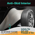 PINCTROT D Shaped 14 Inch Small Sized Steering Wheel Cover Great Grip with 3D Honeycomb Anti-Slip Design, Flat Bottom 14 Inch (Wine Red)