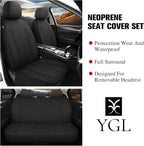 YGL Car Seat Covers for Full Seats,Waterproof Seat Covers for Cars,Durable Neoprene Car Seat Protectors,Interior Covers for C